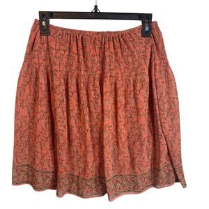 NWT Max Studio Orange Floral Mini Skirt Women’s Size S Small Spring Summer